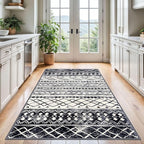 KUTA 4x6 Rug Boho Rugs for Living Room, Moroccan Washable Kitchen Rug Non Slip - Image 4