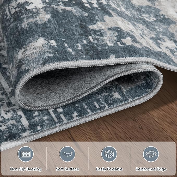 4x6 Area Rugs for Living Room Rug Washable: Modern Large Rug for Dining Room - Image 4