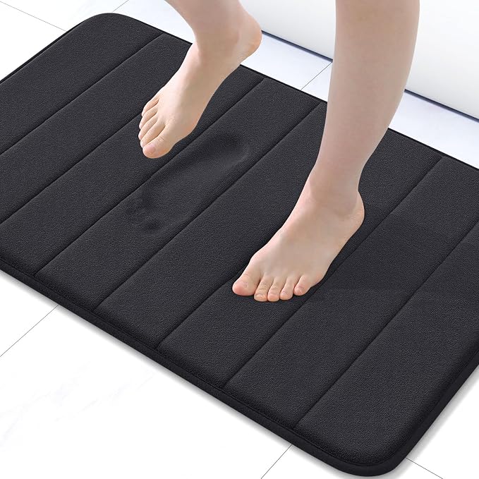 Buganda Memory Foam Bath Mat, Ultra Soft and Non-Slip Bathroom Rugs, Water by Buganda