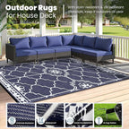 6x9Ft Outdoor Rug, Solar Powered Outdoor Rug - Image 4