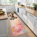 Toneed 2x6 Washable Runner Rug, Modern Abstract Hallway Runner - Image 4