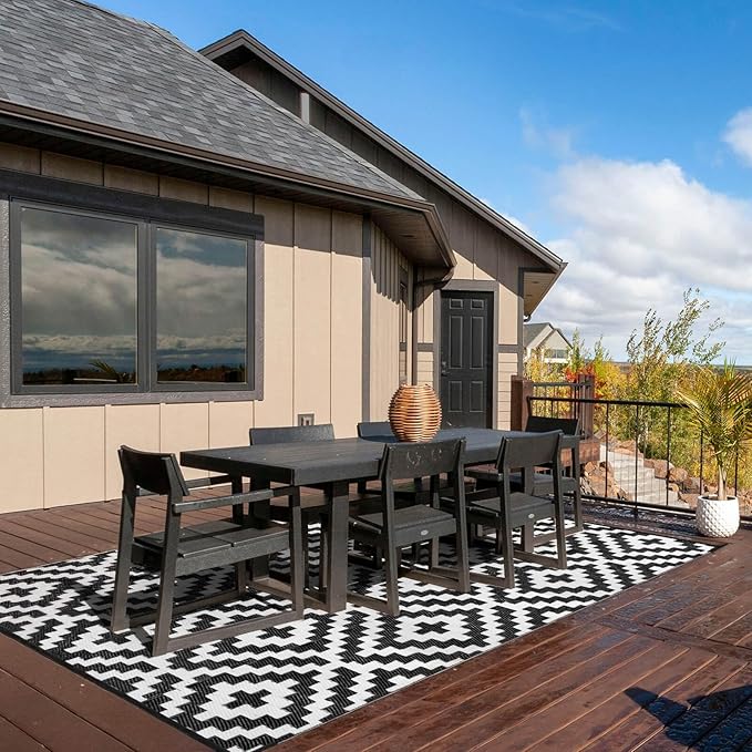 Outdoor Patio Plastic Straw Rug - Image 5