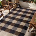 Tangsoo Checkered 4x6 Washable Easy Jute Area Rug - Image 2