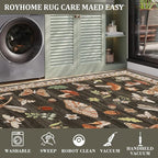 ROYHOME Mushroom Washable Rug 9x12 Area Rugs - Image 5