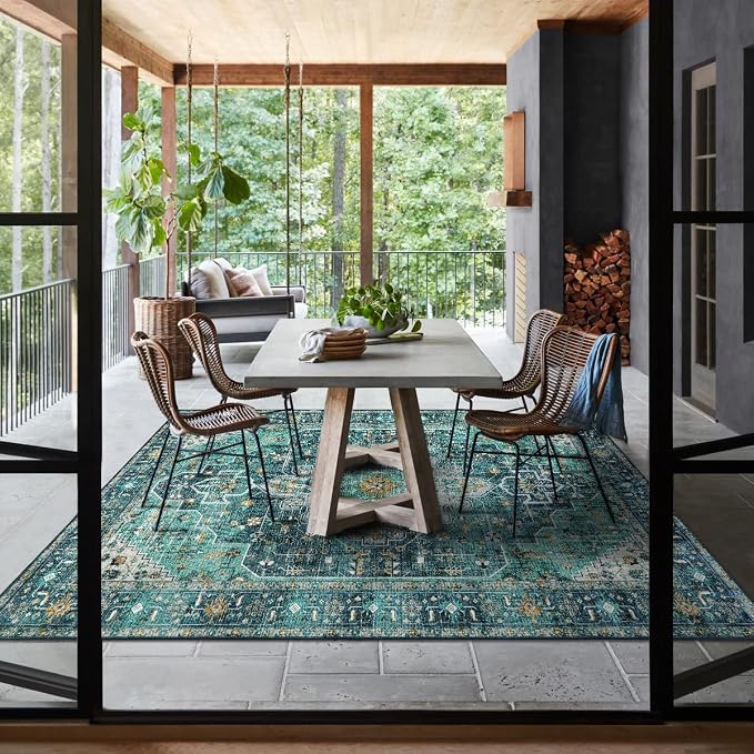 Moynesa Ultra-Thin Vintage Area Rug - Image 7