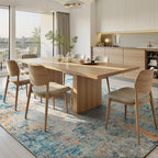 Ompaa Living Room Rug 5x7 Blue Area Rug Machine Washable Boho Rug Non Slip - Image 3