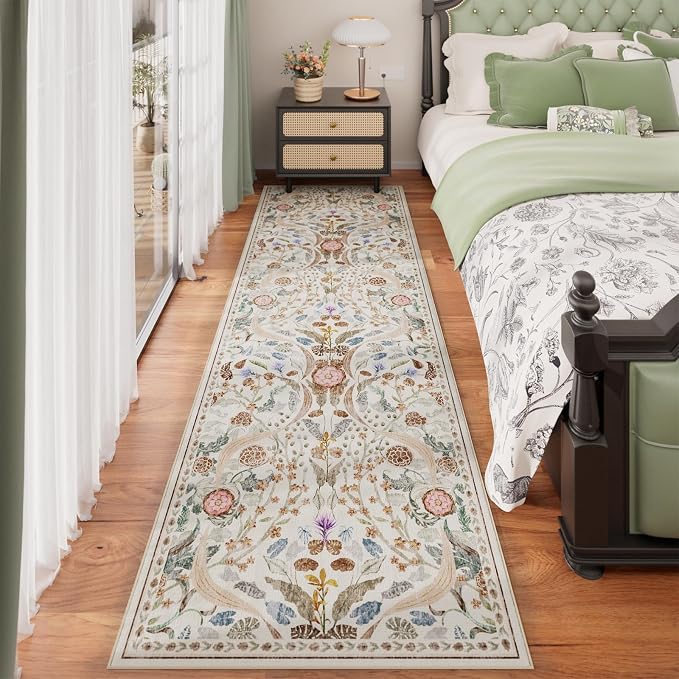 AMTOVO 2.7x8 Runner Rug for Hallway, Washable Non-Slip Long Kitchen Carpet - Image 2