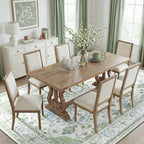RELEANY Area Rugs 8'x10' Washable Non-Slip, Floral Vintage Distress Medallion - Image 3