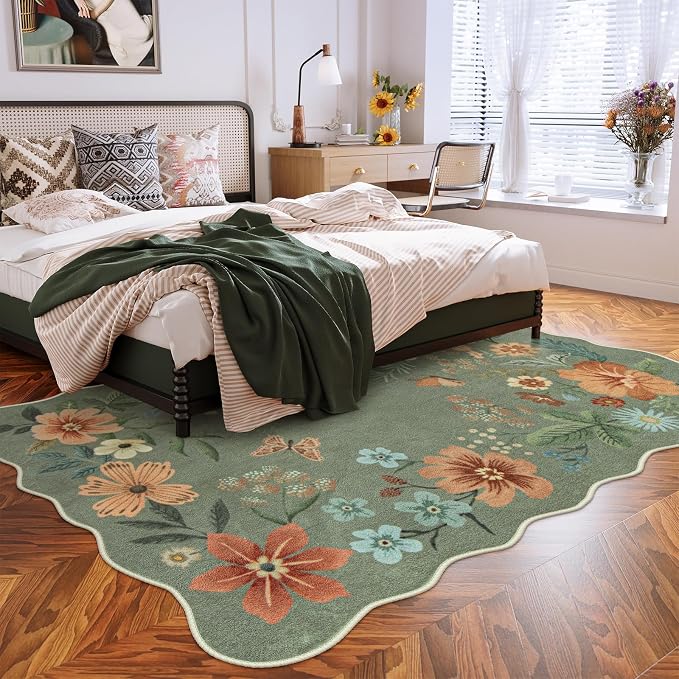 Lahome Floral Living Room Rugs, Area Rugs 5x7 Rug - Image 3