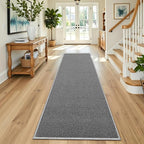 Faux Jute Hallway Runner Rug 2'x10', Washable & Non-Slip, No Odor. Farmhouse - Image 6