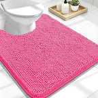 OLANLY Toilet Rugs U-Shaped 24x20, Extra Soft Absorbent Chenille Contour by OLANLY