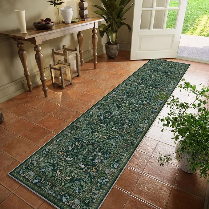 Washable Runners for Hallways Kitchen Rugs: 2'x10' Runner Rug Stain Resistant - Image 2