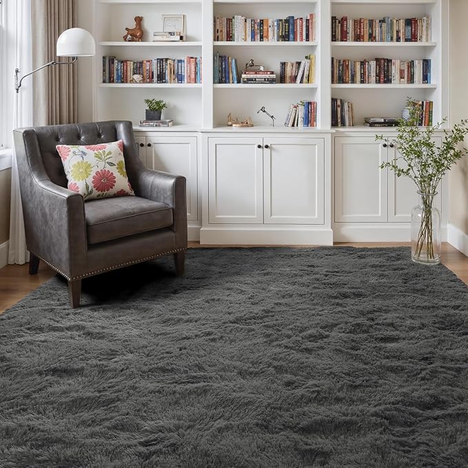 4x6 Ft Shag Rugs for Bedroom Living Room, Ultra Soft Fluffy Furry Area Rugs for - Image 3
