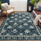 Lessymo Dining Room Rugs for Under Table, 6x9 Washable Area Rug for Living Room by Lessymo