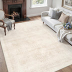 5x7 Area Rugs for Living Room: Vintage Boho Neutral Washable Rug Indoor Soft - Image 3