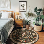 Mushroom Insect 5ft Round Rug Washable Non-Slip Soft Ultra-Thin Small Boho - Image 4