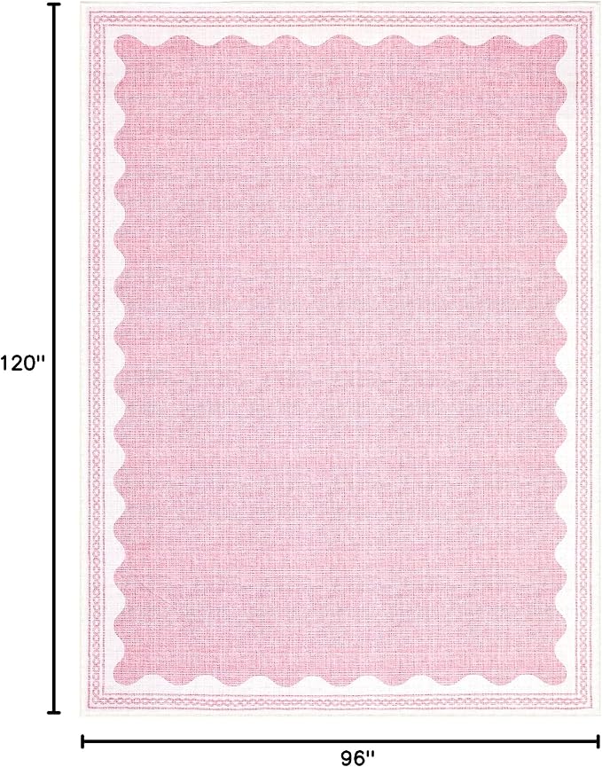 GarveeHome Scalloped Washable 8x10 Rugs - Image 2