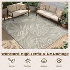 MontVoo-Outdoor Rug-Patio Rug 5x7 ft Polypropylene Indoor Outdoor Rugs Outdoor - Image 4