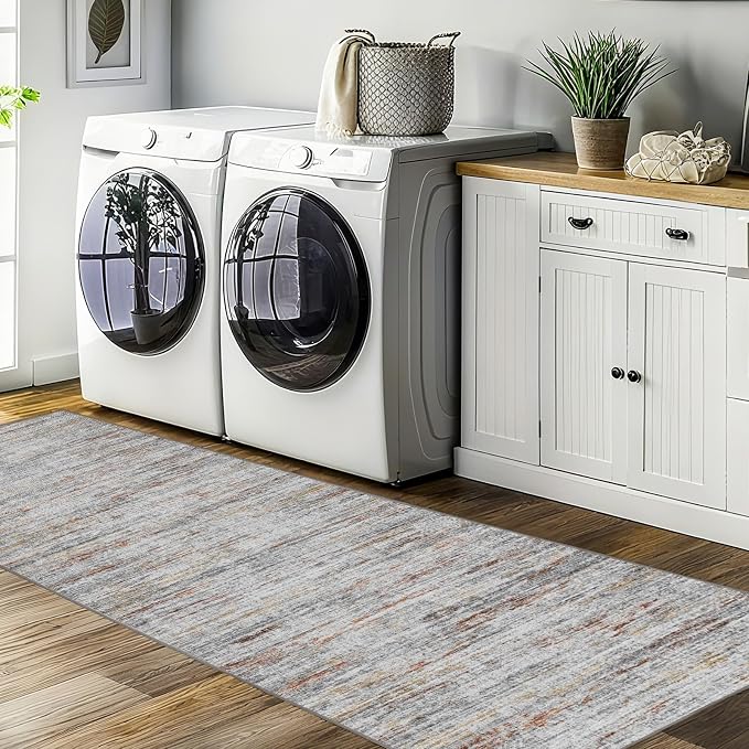 2x5 Washable Runner Rugs，Modern Abstract Rug Runner, Ultra-Thin Kitchen Runner - Image 6