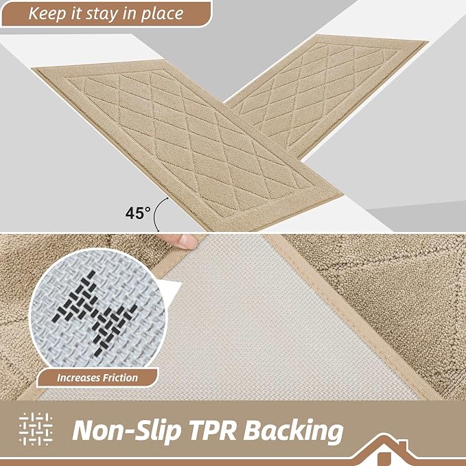 BEQHAUSE Dirt Trapper Door Mat 24" x 36", Doormat Non-Slip Entryway Rugs - Image 5
