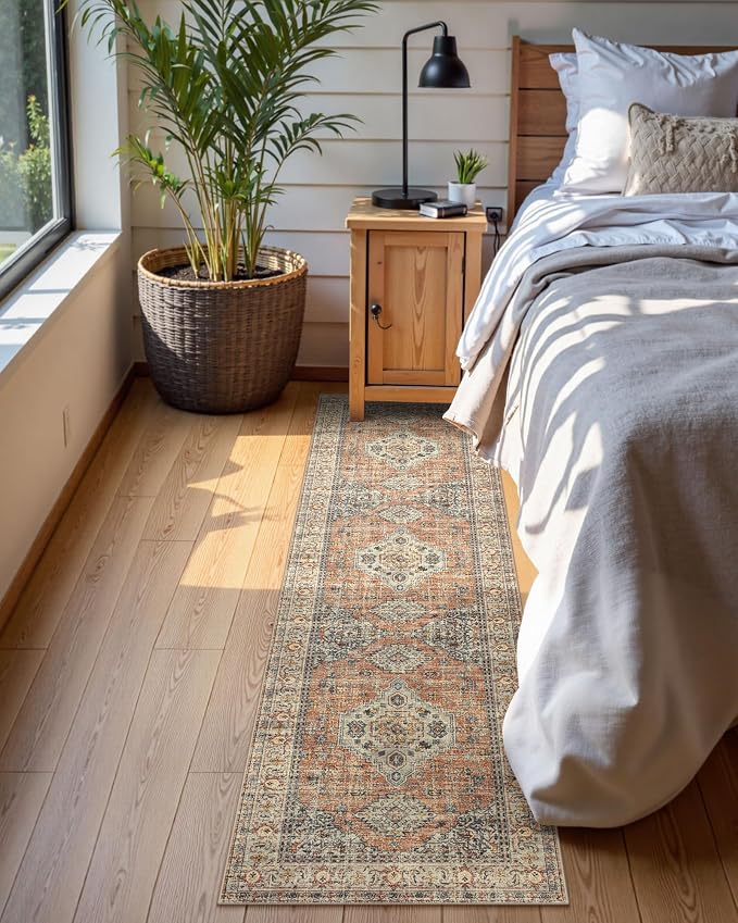 Lahome Oriental Washable Kitchen Runner Rug Non Slip, 2x8 Bathroom Runners - Image 4