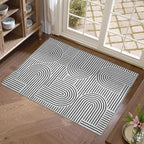 Washable Rug 2x3 Area Rugs for Entryway, Abstract Rug for Bedroom, Soft Rainbow by ROYHOME