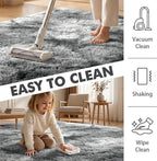 8x10 Ft Extra Large Shag Rugs for Living Room, Tie Dyed Ultra Soft Fluffy Furry - Image 7