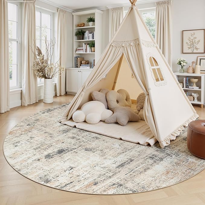 Lofus 6ft Area Rugs for Living Room, Soft Abstract Carpets for Bedroom Dining - Image 5