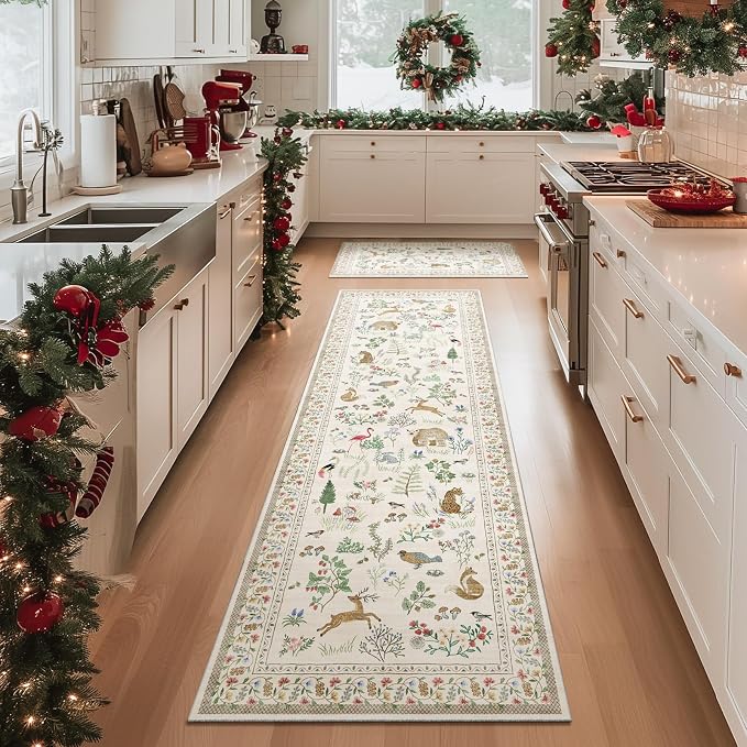 Machine Washable Kitchen Runner Rugs: 2'6"x8' Hallway Runner Non Slip Low Pile - Image 9