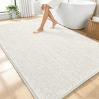 OLANLY Large Bathroom Rugs 70x46, Extra Soft Absorbent Chenille Bath Rugs by OLANLY