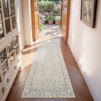 jinchan Zenith Floral Runner Rug 2x6 Washable Kitchen Runner Non-Slip Low-Pile - Image 2