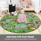 Capslpad Green Car Road Kid Rug Carpet Playmat - Image 6