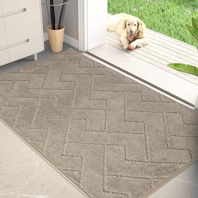 PURRUGS Dirt Trapping Door Mat 32" x 47", Non-Slip Machine Washable Entry Rug by PURRUGS