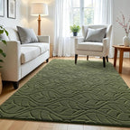 Macgace 4x6 Green Area Rug, Soft Shag Carpet, Washable Bedroom Nursery Rugs - Image 3
