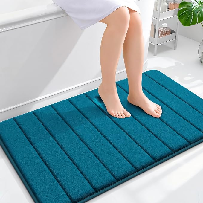 OLANLY Memory Foam Bath Mat 40x24, Super Soft Absorbent Bathroom Rugs, Quick Dry by OLANLY