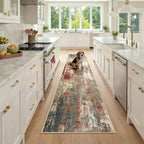 RELEANY Washable Area Rugs 2x9 Non-Slip Modern Abstract Soft by RELEANY