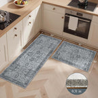 GENIMO Kitchen Rugs Non Slip Washable, Cushioned Standing Mat, Kitchen Runner - Image 2