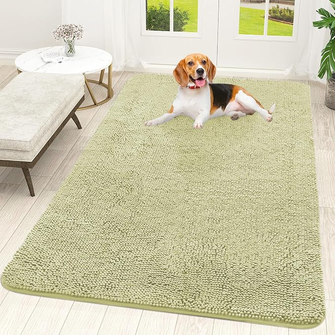 OLANLY Dog Door Mat for Muddy Paws 59x35, Absorbs Moisture and Dirt, Absorbent by OLANLY