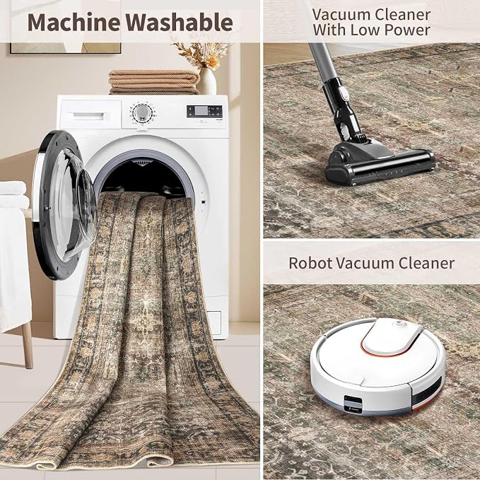 Rugxara 6x9 Area Rugs for Living Room Bedroom, Large Washable Rug, Non Slip & - Image 5