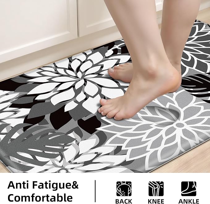 Arenarug Kitchen Mats for Floor 2PCS Cushioned Anti Fatigue Kitchen Mats - Image 4