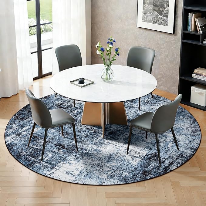 Rugflix Round Area Rugs 6Ft for Living Room, Washable Circle Rug - Image 3