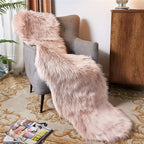 EasyJoy Ultra Soft Fluffy Shaggy Area Rug Faux Fur Rug Chair Cover Seat Pad - Image 2