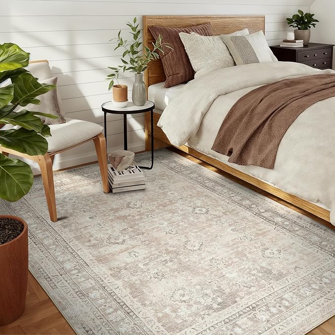 Lessymo 5x7 Area Rugs for Living Room, Machine Washable Non Slip Rug, Soft Low - Image 3