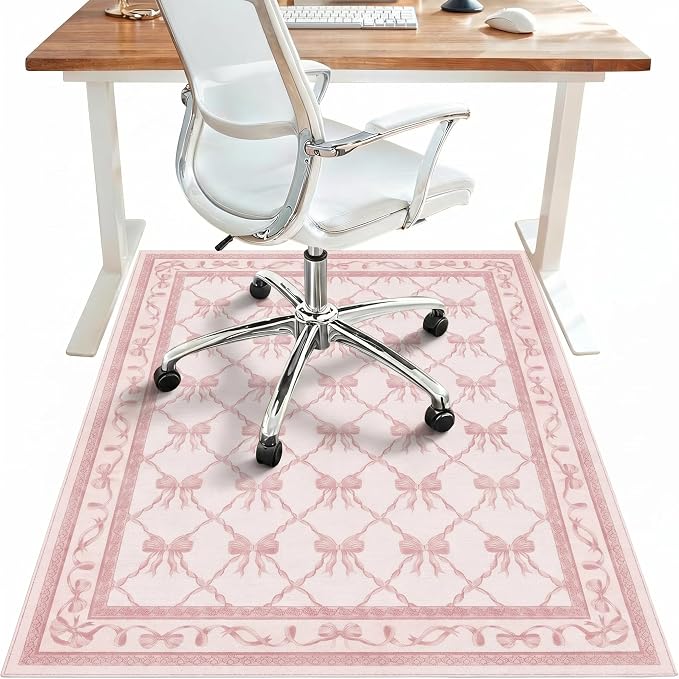 48"x72" Office Chair Mat for Hardwood Tile Floor, Under Desk Carpet Protector by BESBLEE