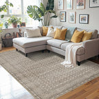 Rugxara Washable Area Rug for Living Room, Vintage Boho Rugs for Office - Image 3