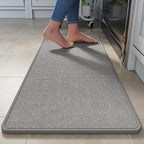 YDKGL Kitchen Rugs Mat Non Slip Washable, Linen-Look 0.3" Thick Soft Cushioned by YDKGL
