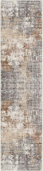 DMOYEST Washable Runner Rug for Hallway: 2.6x12 Neutral Modern Abstract Low - Image 9