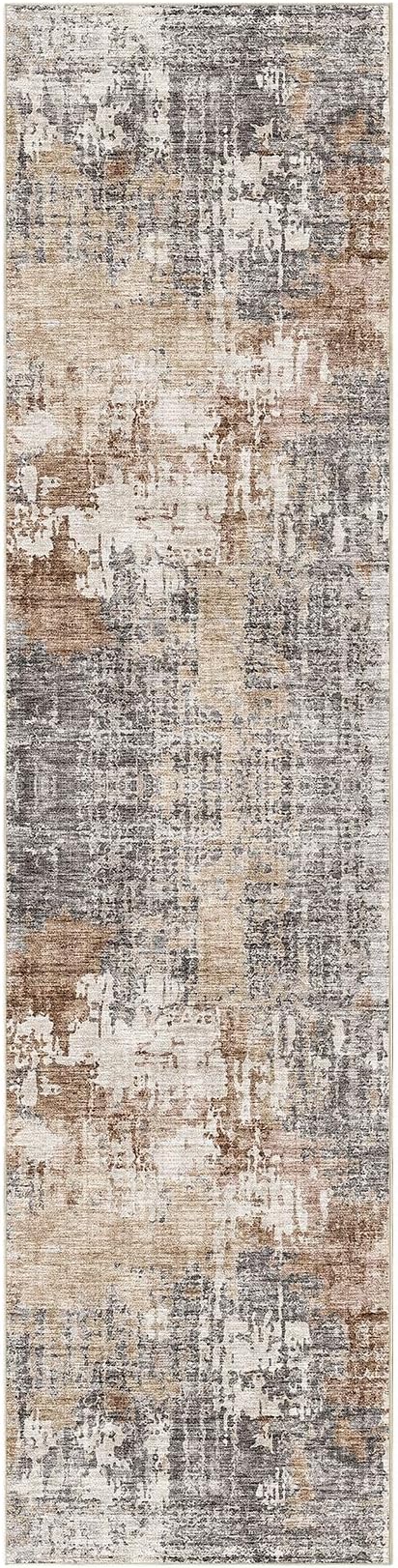 DMOYEST Washable Runner Rug for Hallway: 2.6x12 Neutral Modern Abstract Low - Image 9