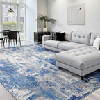RELEANY Washable Area Rugs Square 10ft Non-Slip Modern Abstract Soft - Image 8
