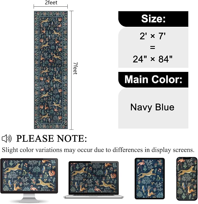 DUKINO Runner Rug, 2x7 Washable Kitchen Rugs - Image 2